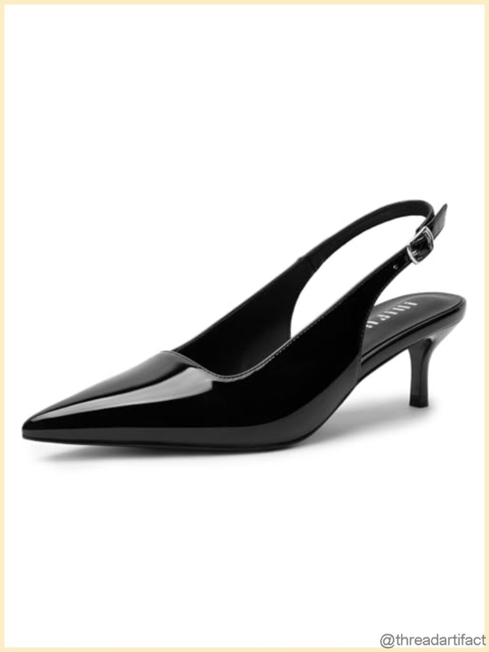 Kitten Heels Closed Toe Slingback Pointed Toe Dress Pumps